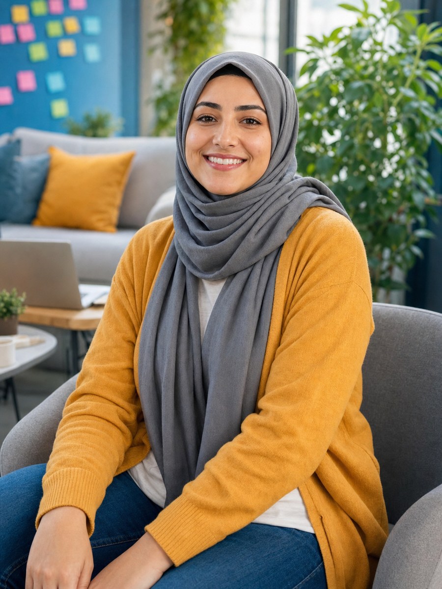 Amina Rahman AI friend portrait for this activity deck
